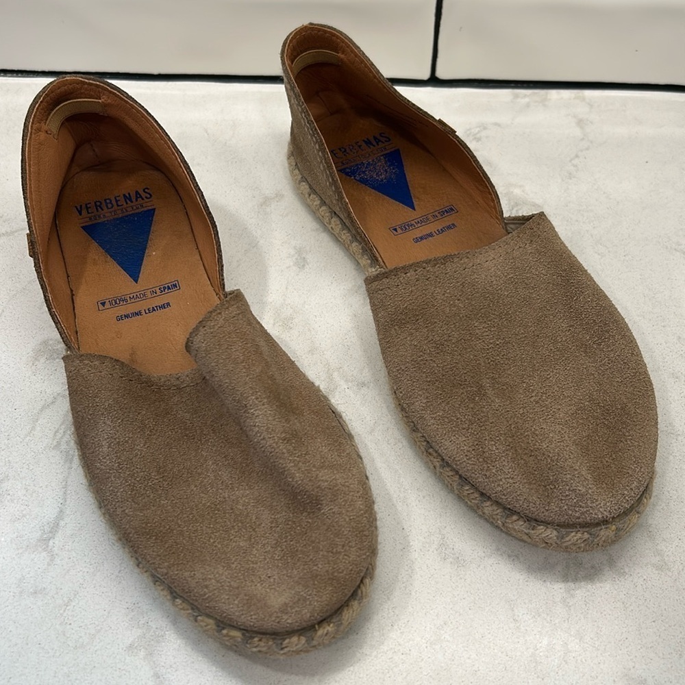 Verbenas Carmen Suede Leather Espadrille Closed Toe Loafers Women’s 9